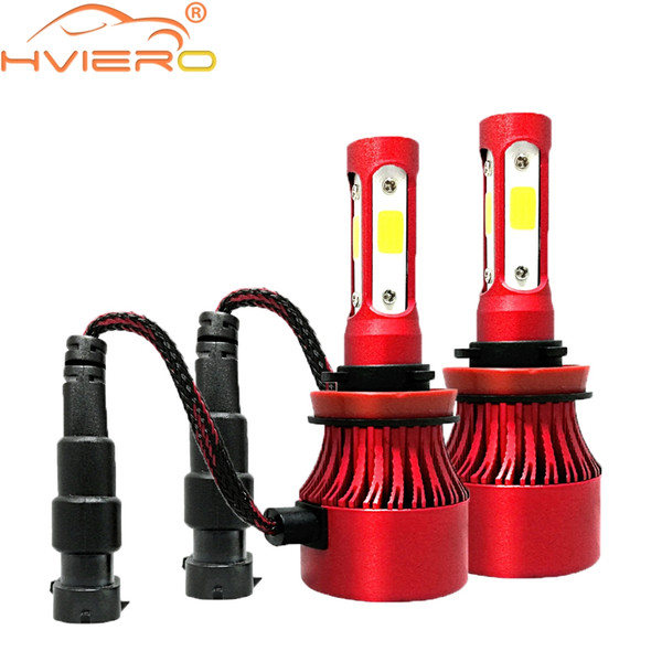 2X 4C COB H4 H7 H11 H1 H13 H3 9004 9005 Car Headlight Fog Bulb 6400LM High Low Beam Spot Light Auto HeadLamp