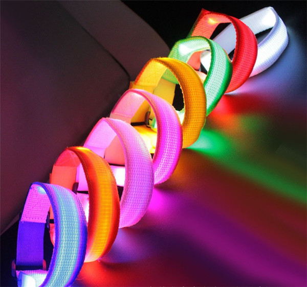 Fashion New Flashing Led Light Glow Armbands Belt Sports Festival Parties Multi Color Free Shipping B0793