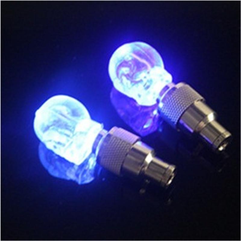 Skull Bicycle Wheel Light LED Bike Lights Skull Valve Cap Light Wheel Tyre Lamp for Car Motorbike Bike Lights Gas Nozzle Valve Lights Skull