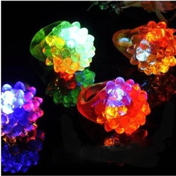 LED Finger Light Strawberry LED Ring Lamp Ring Torch Ring Flashlight Flash Beams Light Halloween Party LED Toys Wedding