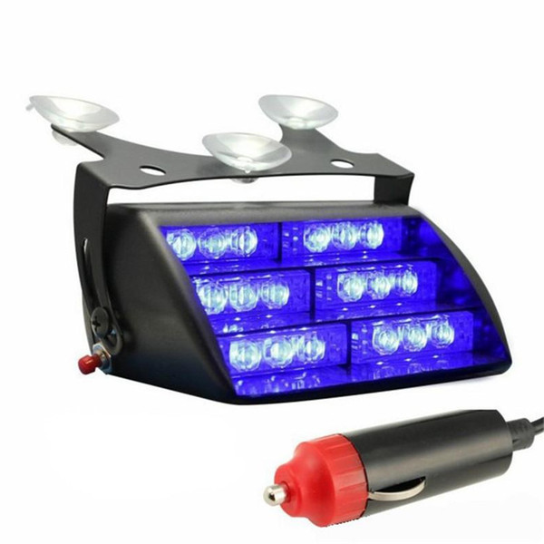 18 LED Emergency Vehicle Flashing Strobe Lights Windshields Dashboard Light Red/Blue/Amber/White/White+Amber/Red+Blue Colors LED Car Light