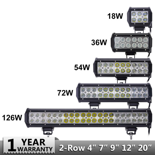 18w 36w 54w 72w 108w LED Bar for Offroad Car 4WD Truck Tractor Boat Trailer 4x4 SUV ATV Spot Flood LED Light Bar LED Work Light