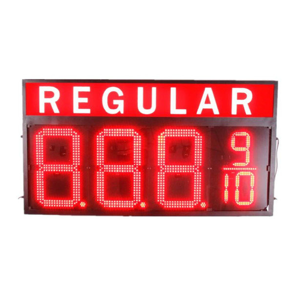 High Bright Gas station led gas price sign 16 inches digits LED fuel price sign red color 8.888 8.889/10