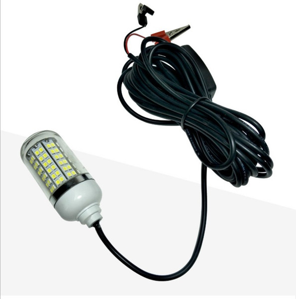 12V 15W 108*2835 SMD LED Underwater LED Fishing Light Attracts Fish Night Lamp with 5m Cord GL