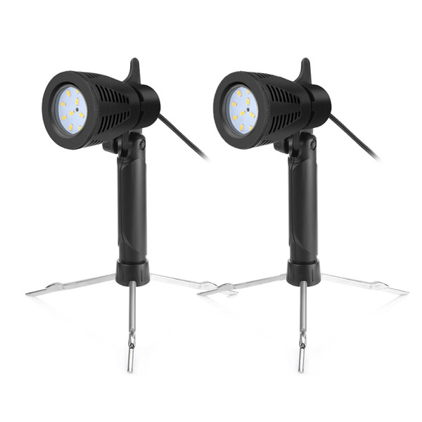 2PCS/Set Photography Continuous 12 LEDs Lamp Portable Table Light for Studio Top Light Studio Portable Lighting Kit With Light Stand