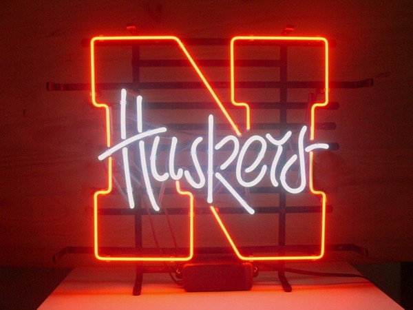 Neon SIGN Bar Beer Pub Store REAL GLASS NEON LIGHT BEER PUB Neon SIGN for NEBRASKA CORNHUSKERS HUSKERS beer club PUB in the wall room