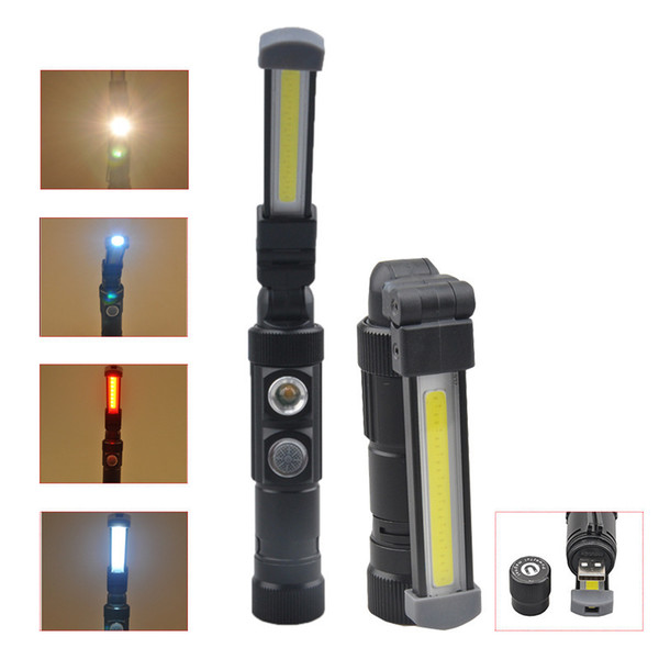 Star Soldier Hold Move Cob+led Magnet Portable Usb Household Automobile Repair Outdoors Camping Work Lamp