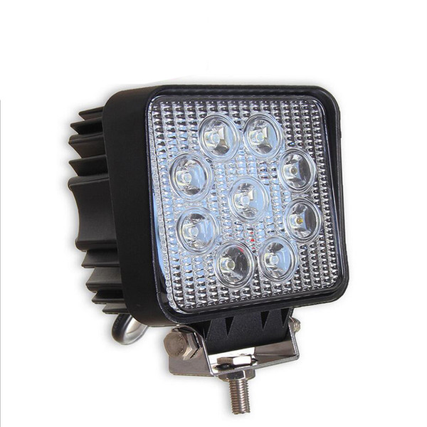 Automotive work lights 1800LM 27W High-power 9X 3W Bead LEDs working light Square Offroad LED car Work Light bar