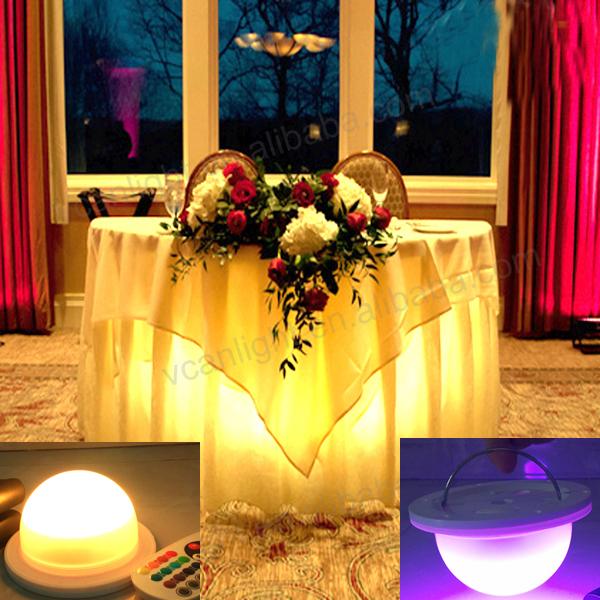 DHL Free Shipping 2018 new waterproof outdoor Cordless RGB battery operated led lighting for wedding decoration