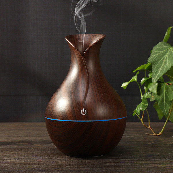 Ultrasonic Humidifier Essential Oil Aroma Diffuser Eletric Wood Grain Home Aroma Humidifier Air Diffuser Purifier 300 ML For Office Home