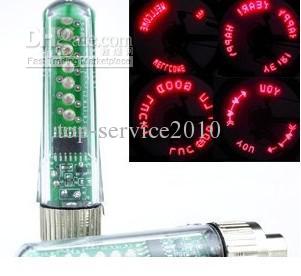 hot 7 led Double feeling double-sided transform letters bicycle wheel Spoke Light