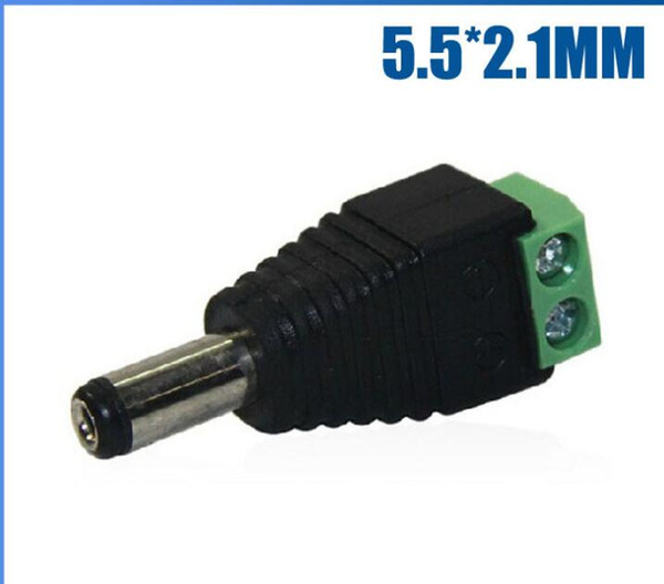 LED lights with free solder head, monitor the power connector 5.5mm * 2.1mm, 12V power head green male