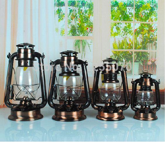 20cm Retro Nostalgia Bronze Kerosene Lantern light for Bar Restaurant Wild Wamping Emergency Camp Lights order<$18no track