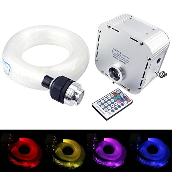 32W Led Star Lights Fiber Optic Ceiling Kit, RGB Twinkle Engine Driver with RF 28 Key Remote Control + Crystal + Optical Fiber Cable