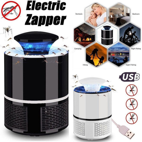 Electronic Photocatalyst Mosquito Killer Lamp Anti-Mosquito Fly Inhaler Insect Killer Bug Zapper Non-toxic Mosquito Trap Light USB Charger