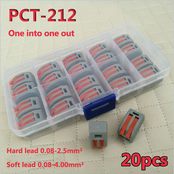 100pcs 2 Pin Wire Wiring Connector Terminal Block Fast Wiring Conector Accessories With Lever 0.08-2.5mm square