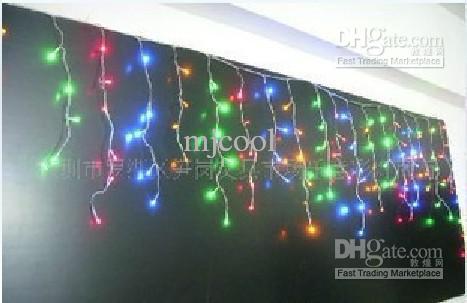 led fringe light 220v 320 LED multi-color curtain Icicle lights Christmas party wedding