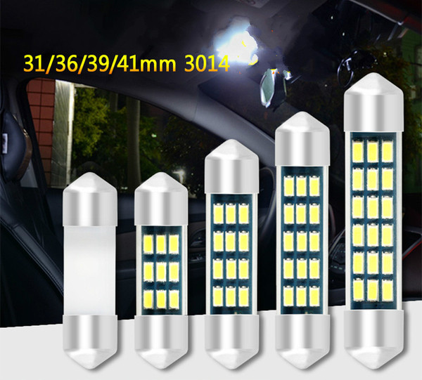 Led Light Festoon C5W 3014 leds 31MM 36MM 39MM 42MM Automotive Car License Plate Light