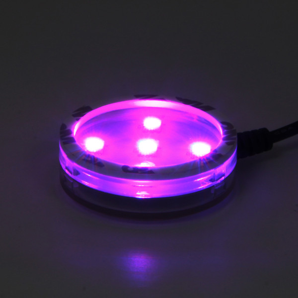 USB Powered Round LED Light Base for Air Fresheners or Reed Diffusers with 7 Changing Lighting Colors