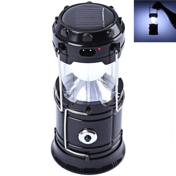 2016 super bright New solar energy Led camping lamp can be stretched outdoor lantern rechargeable emergency light tent with a flashlight