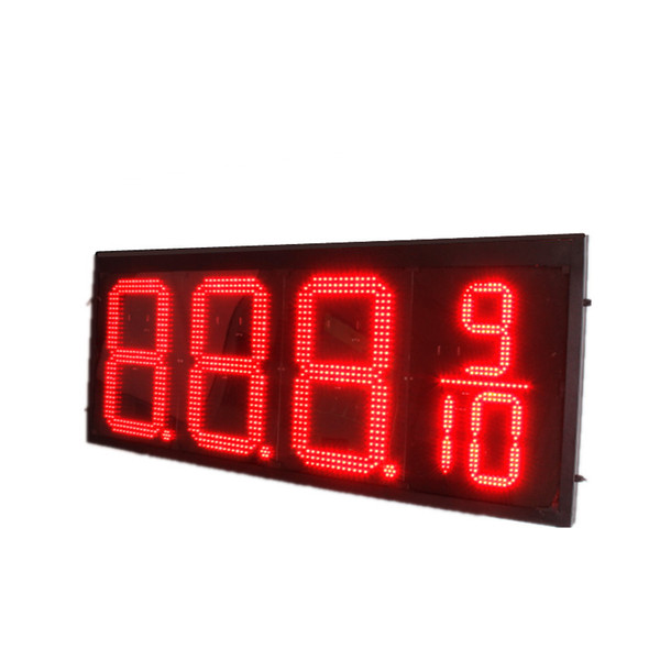 12inches Gas Station Price Sign outdoor LED signs red green blue white single color digits 8.888 8.889/10 with RF remote