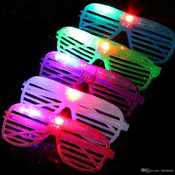 High Quality LED Light Glasses Flashing Shutters Shape Glasses LED Flash Glasses Sunglasses Dances Party Supplies Festival Decoration