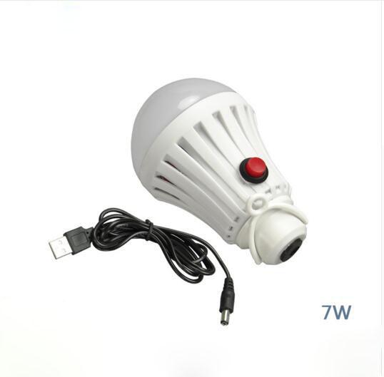 LED USB Charging Light Bulb Outdoor Emergency Camping Light 7W USB Mobile Power Tent Lights