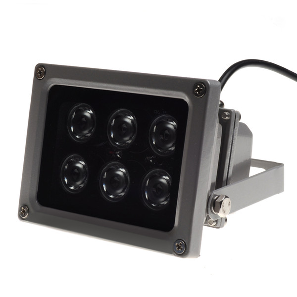 IR illuminator infrared lamp Night Vision for CCTV Camera 45° 60° 90°Epistar 6pcs LED IP65 grey color AC 85-265 Volt best price