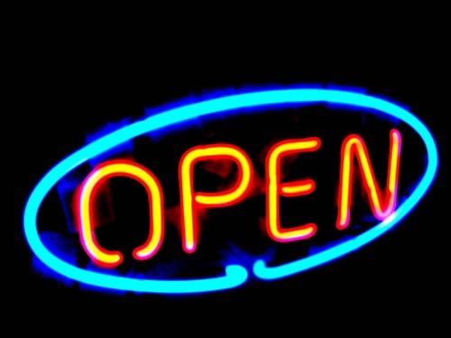 neon sign OPEN SIGN real glass tube light handmade bar beer club in the wall game room