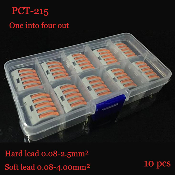 10pcs 5 Pin Wire Wiring Connector Terminal Block Fast Wiring Conector Accessories With Lever 0.08-2.5mm square