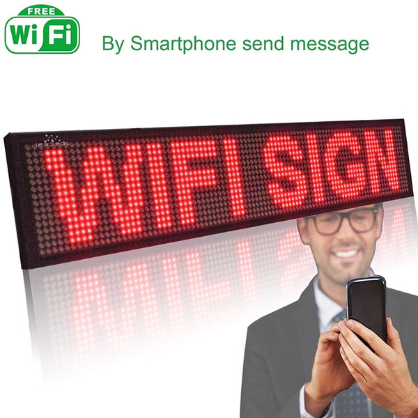 Leadleds P5 Wifi Scrolling Led Sign Message Board Working with Smartphone Tablet Android iOS