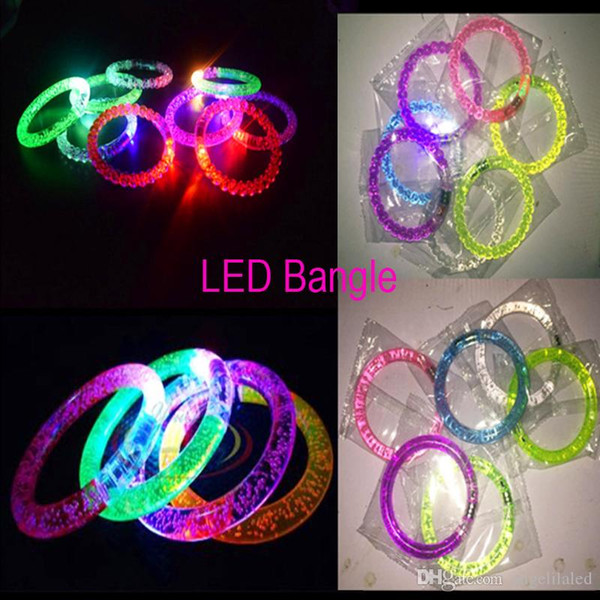 LED Shine Light Bangle Shape Becautiful LED Lamp Hand Decorative Lights Night Lamp Child Plaything Bulbs