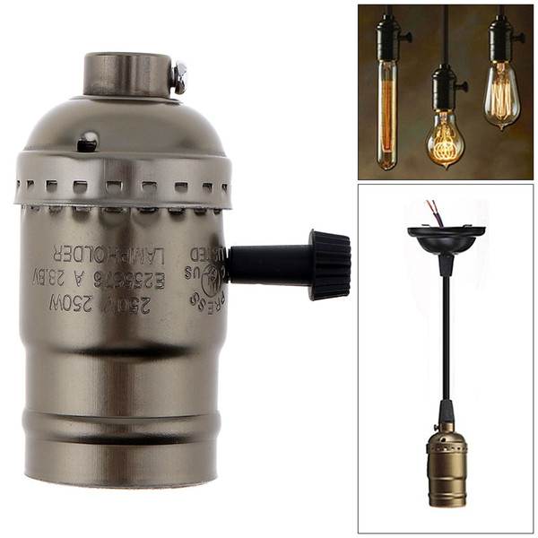 250W 110-250V E27 A 28.BV Socket Bronze Color Edison Retro Pendant Lamp Holder Without Wire LED_81Q