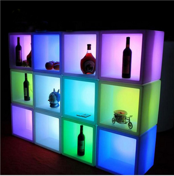 Acrylic 400x400x400mm RGB led ice wine boxes led cabinet light with remote and charger led wine cupboards for put bottle others