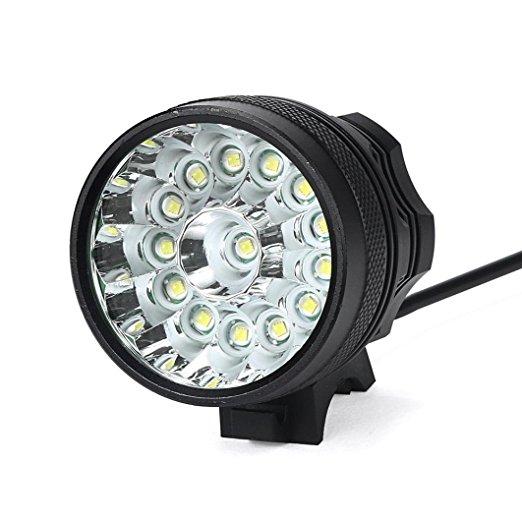 Bike Headlight 14000LM 14 x XM-L T6 LED 18650 Bicycle Cycling Light Waterproof Lamp with 3 Light Modes+Battery Pack+Charger