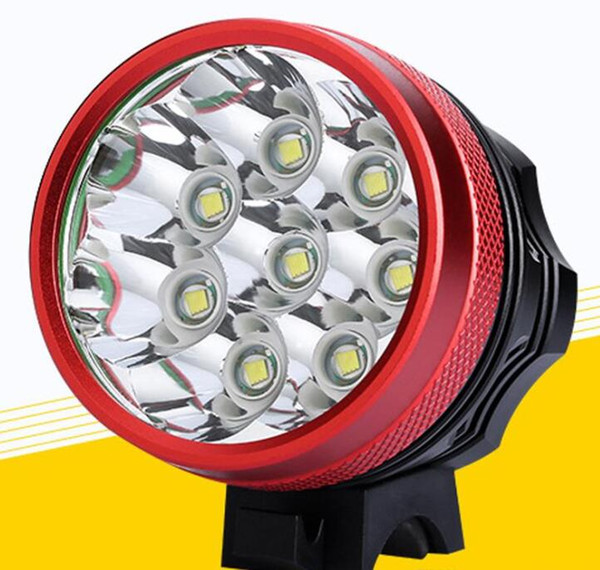 Cree 8x T6 LED Super Bright 9000 Lumen Bike LED Bicycle Lamp Light HeadLight Waterproof Bicycle Light with 6x 18650 Battery