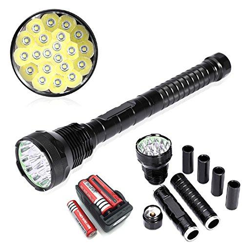 Ultrabright 20000lm 21x Cree Xml-t6 5 Modes LED Flashlight Hunting Outdoor Exploration Flashlight Torch Lamp for 26650/18650 Battery