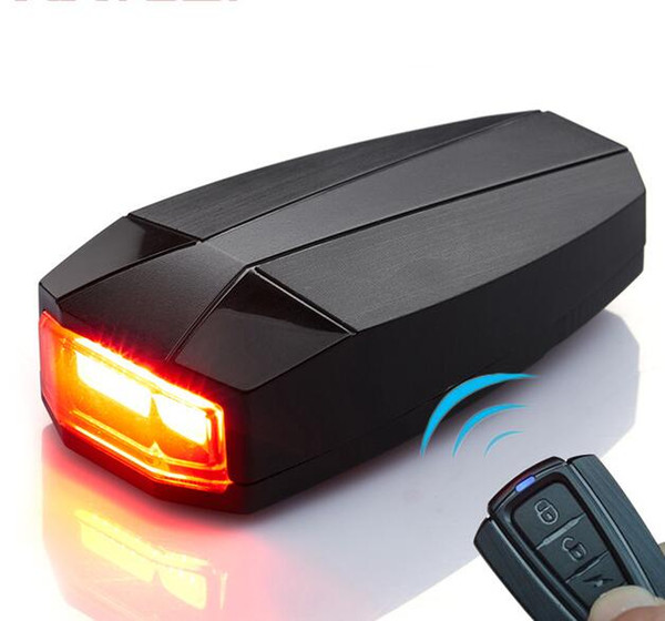 IPX5 Waterproof Bicycle Light Anti-theft Alarm Horn Remote Wireless Bike Tail Light Rechargeable Cycle Lamp Rear Light For Bike