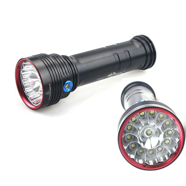 25000 Lumens 14T6 Led Flashlight 14x XM-L T6 Waterproof Strong light flashlights with 6x 18650 battery