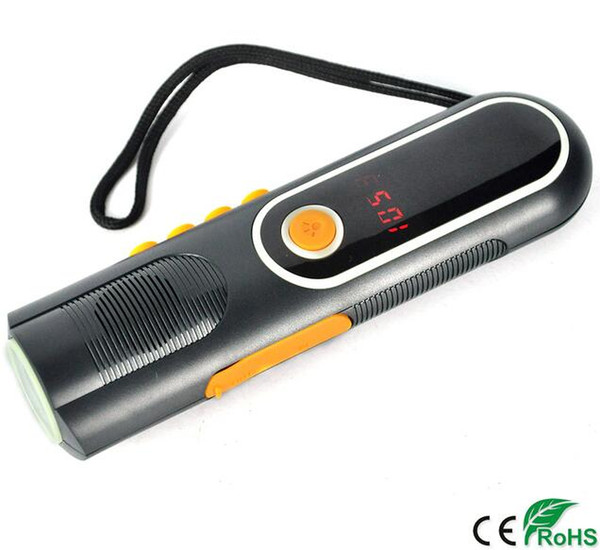 Multifunction Hand Power USB Rechargeable Flashlight AM/FM Radio Flash light Power bank Torch Camping Hunting Lantern