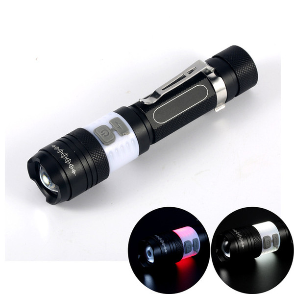 Powerful led flashlight USB CREE XML T6 18650 rechargeable battery waterproof Portable led Torch Camping flash light