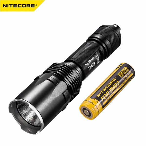 Nitecore TM03 LED Flashlight CREE XHP70 LEDs Tactical Flashlight 2800 Lumens with TM03 18650 for Hunting Fishing Camping Seaching Torch ligh