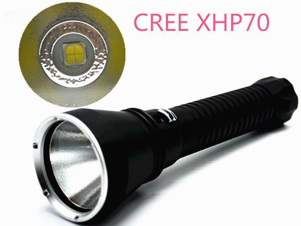 LED 3500 lumens Professional XHP70 diving flashlight hunting torch patrol searching XHP70 super light diving camping caving torchlight