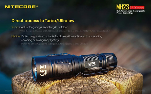 MH23 rechargeable flashlight CREE XHP35 HD LED 1800 lumens beam distance 294 meter outdoor tactical torchlight 18650 light