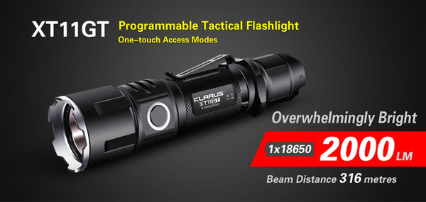 XT11GT Waterproof 2000 Lumens LED Flashlight CREE XHP35 HD E4 LED Triple Switchs One Touch Tactical Rechargeable Lanter Torchlight