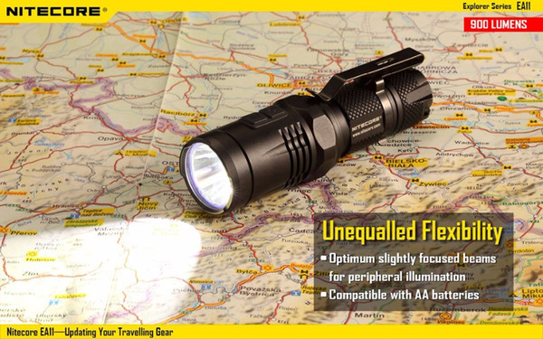 EA11 CREE XM-L2 (U2) LED max. 900 lumens 190 meters beam distance waterproof small size torch light AA battery flashlight