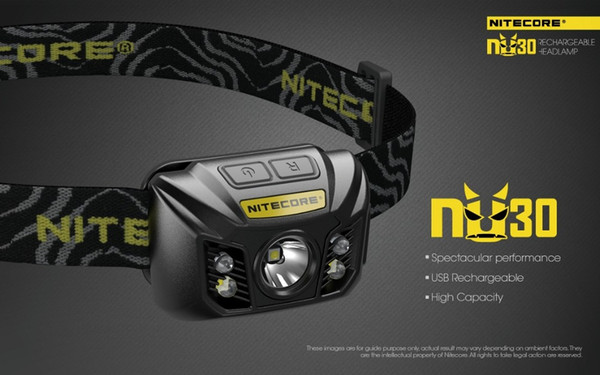 NU30 Headlight CREE XP-G2 S3 max. 400LM 5 working modes headlamp with Built-in 1800mAh Li-ion battery