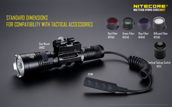 MH27 USB Rechargeable Flashlight CREE XP-L HI V3 1000 Lm RGB High Bright Torch Without 18650 Battery