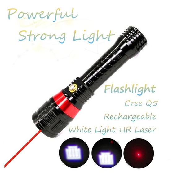 Lanterna Tatica Flashlight 18650 lanterna x900 Q5 led IR Laser Torch Rechargeable flashlight self defense linterna Led