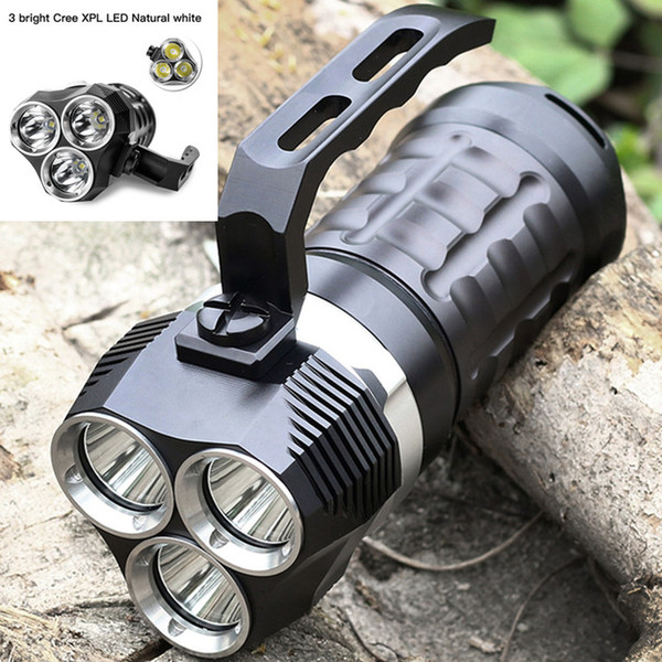 SD01 Professional Scuba Diving Flashlight Cree XPL 3000LM LED Light Underwater Searchlight 18650 Powerful LED Flashlight